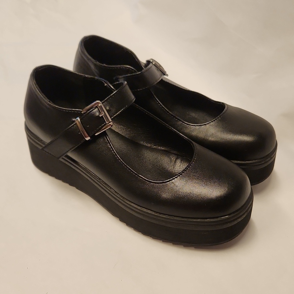 Nasty Gal Mary Jane Shoes Size 39 Black Platform